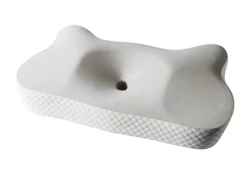 The ComfoVa Cat-Contour pillow from above, with its four zones numbered